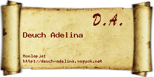 Deuch Adelina névjegykártya